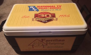 National TV Sales and Rental custom 30th Anniversary cooler