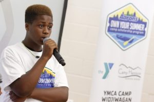 Scholarship recipient spoke about his summer camp experience.