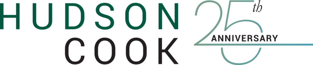25th anniversary logo for Hudson Cook LLP