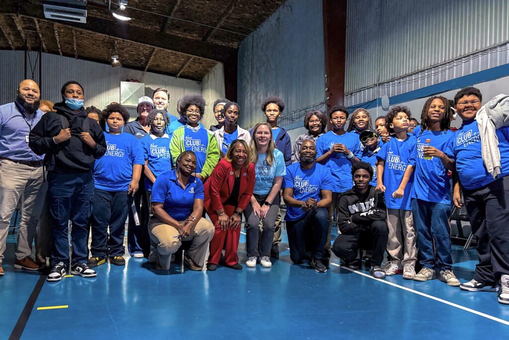 The Jacksonville, Mississippi, Boys & Girls Club Sykes Unit leadership and teen members proudly pose in their newly refurbished space. 