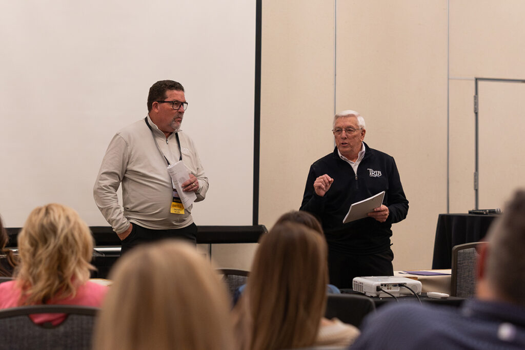 Dennis Shields and Joe Fischer presenting an Exhibitor Only session titled How to Sell More in RTO.