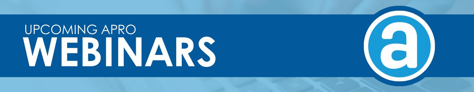 Upcoming APRO Webinars