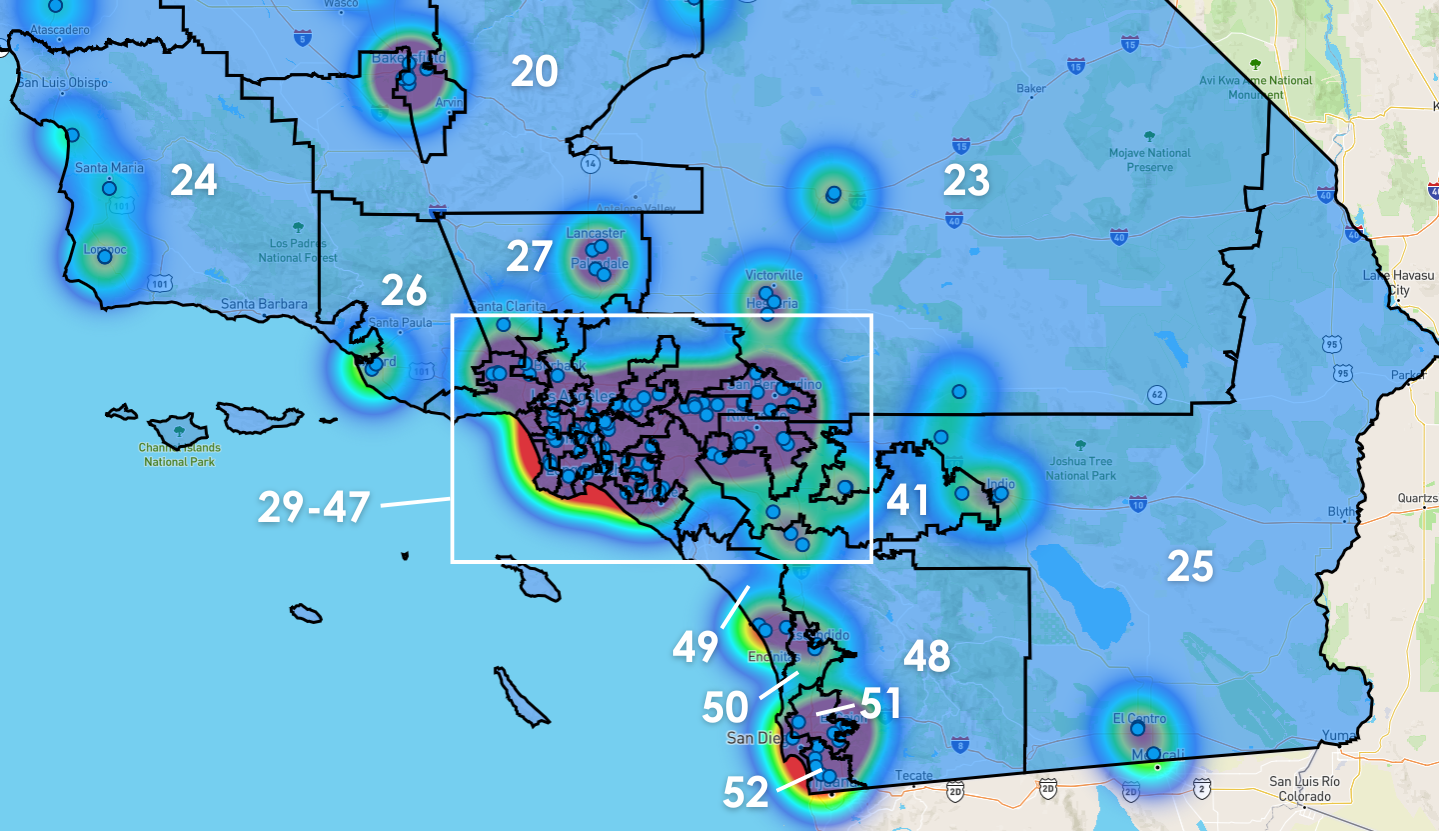 Southern California Congressional District Map - Rent-to-Own Locations