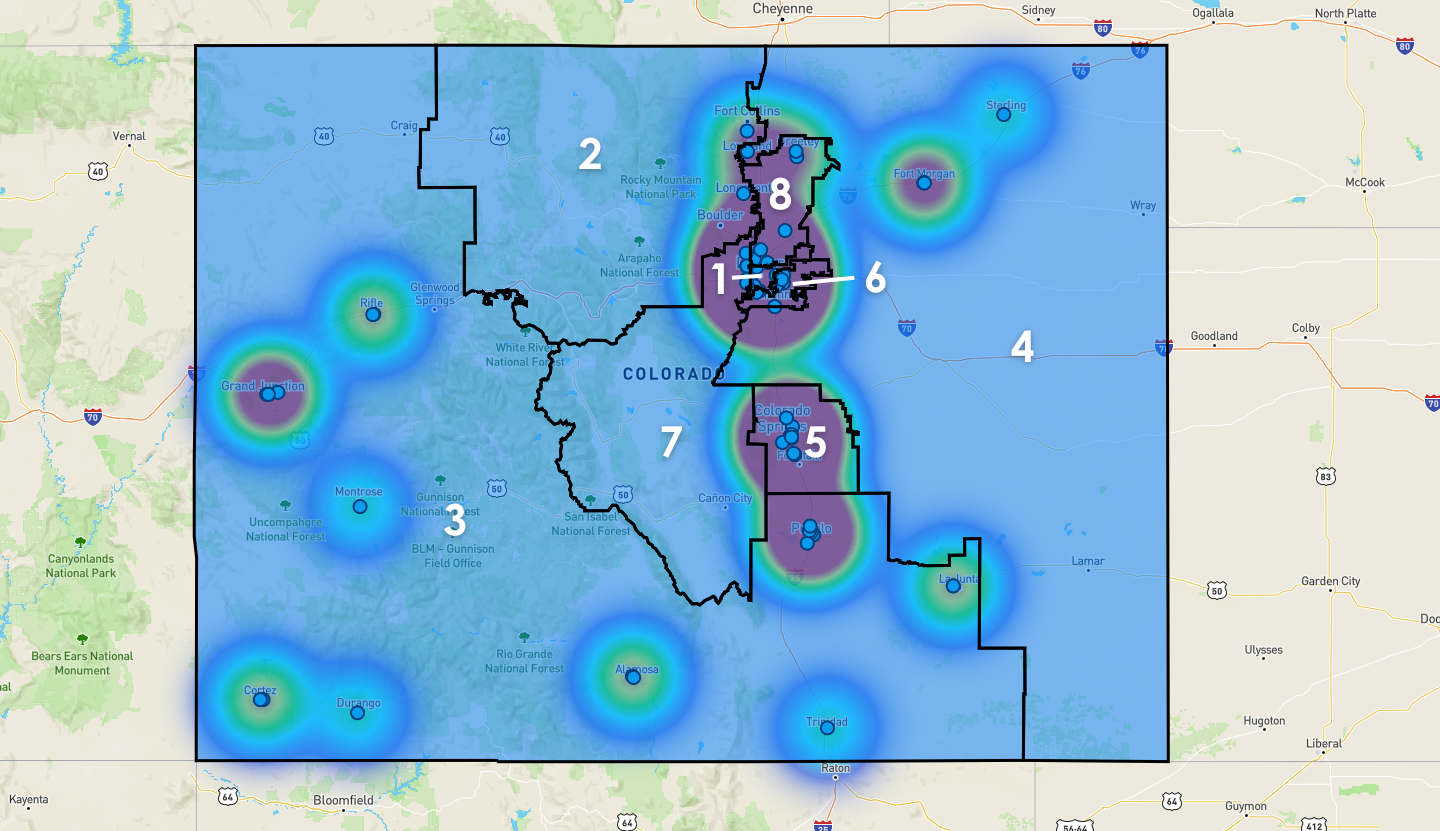 Colorado Congressional District Map - Rent-to-Own Locations