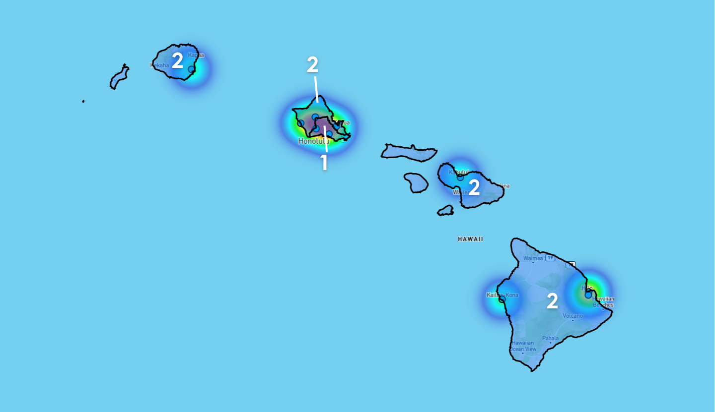 Hawaii Congressional District Map - Rent-to-Own Locations