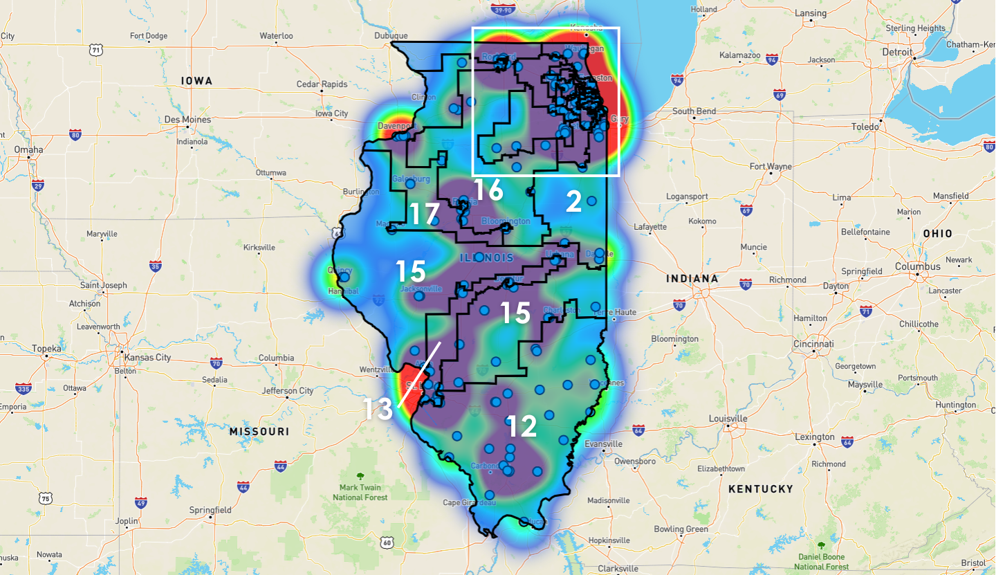 Illinois Congressional District Map - Rent-to-Own Locations