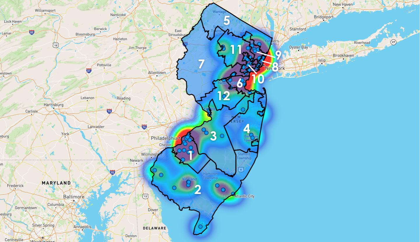 New Jersey Congressional District Map - Rent-to-Own Locations