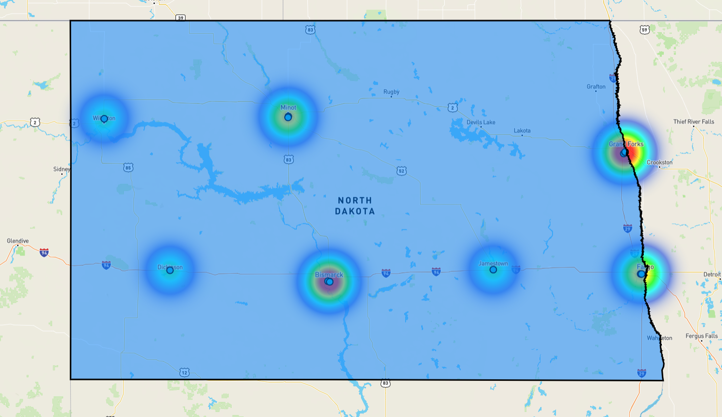 North Dakota Congressional District Map - Rent-to-Own Locations
